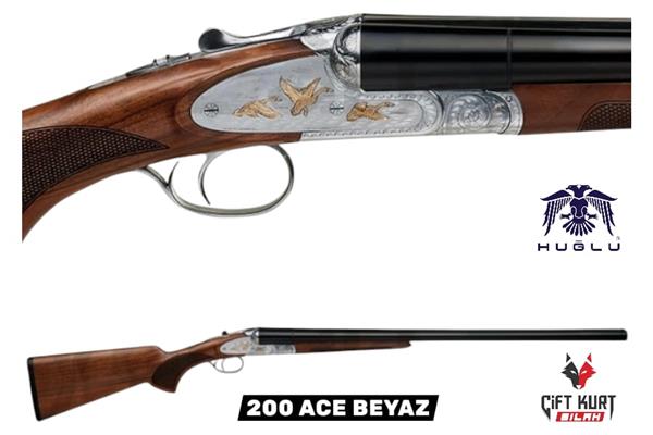 Huğlu 200 ACE BEYAZ 12 Çifte Kırma Tek Tetik Av Tüfeği